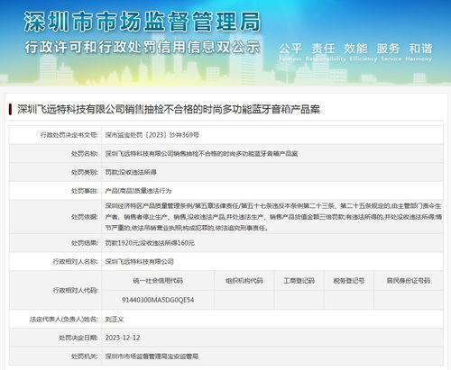 深圳飞远特科技销售不合格蓝牙音箱被查 谁在为入境旅游业务的安全失守买单？